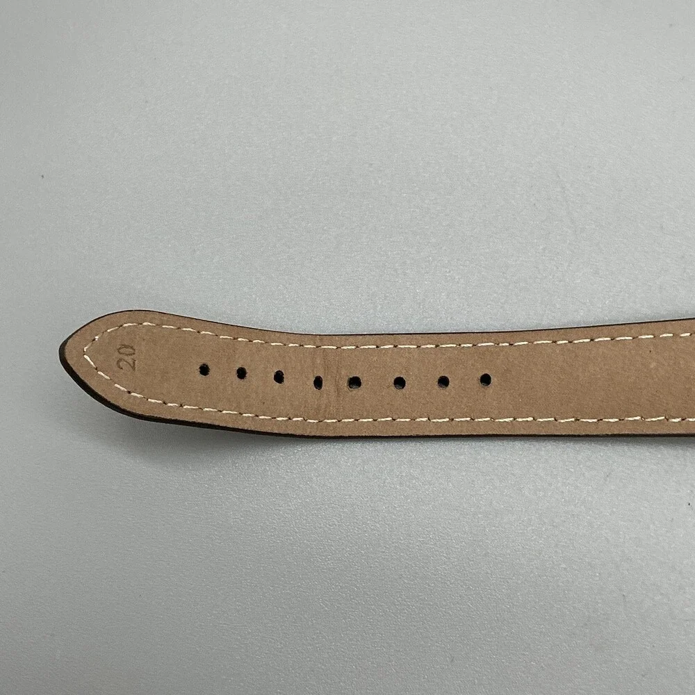 Seiko Mens Watch 40mm Chipped Crystal Leather Day Date 7N43-0A20 New Battery